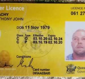 Queensland driving license Australia